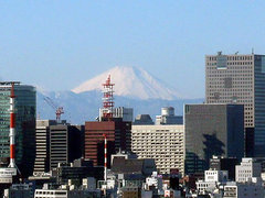 ホテルの部屋から富士山！